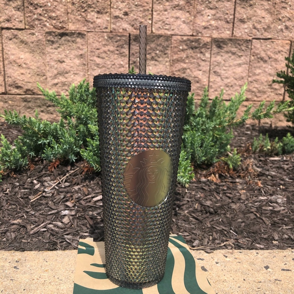 Starbucks Iridescent black spiked tumbler